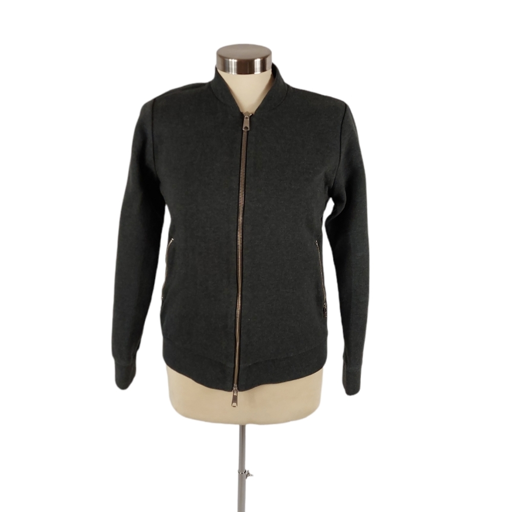 Everlane Grey Front Zip Jacket